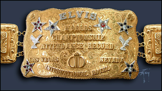 jewel encrusted gold plated Replica Elvis Belt Buckle jewel encrusted gold plated Replica Elvis Belt Buckle